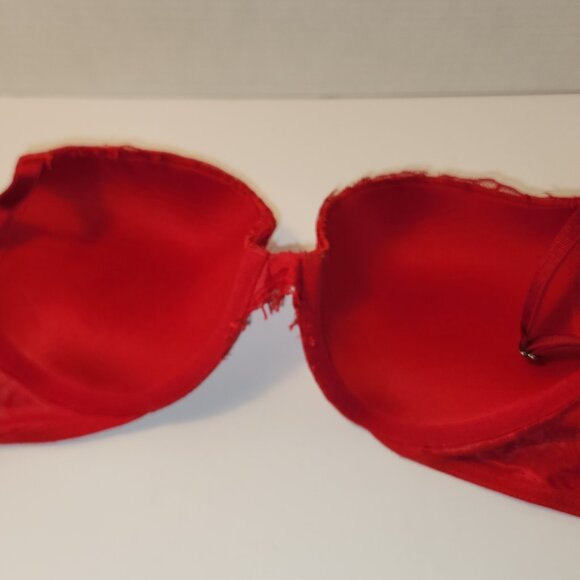 Victoria's Secret Dream Angels Red Lace Underwire Push Up Bra Women Size 34C - Picture 12 of 12